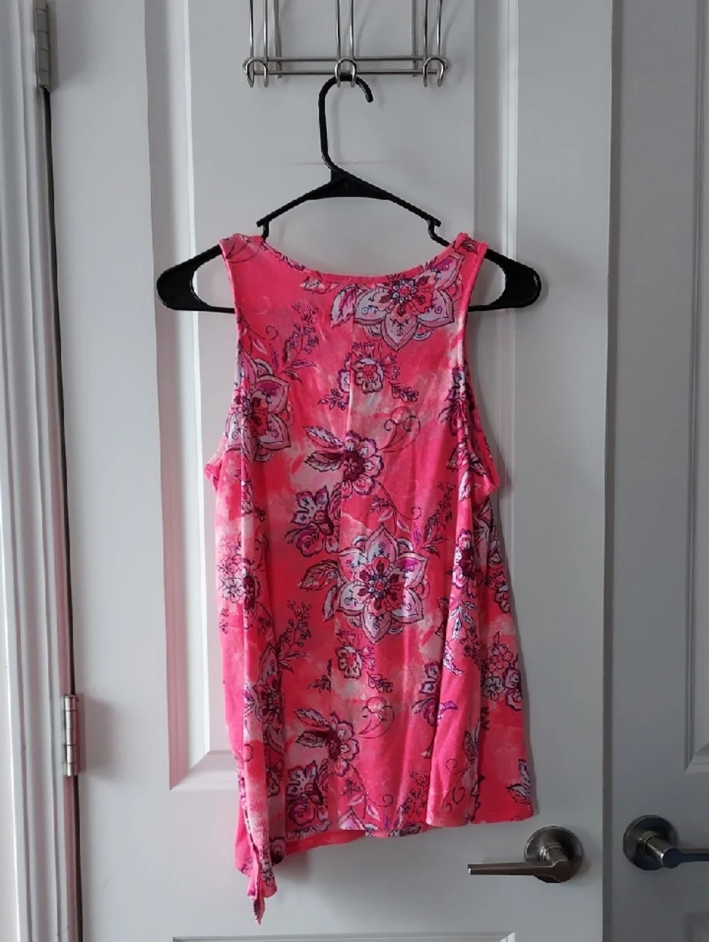 Justice Bright Pink Floral Tank Top